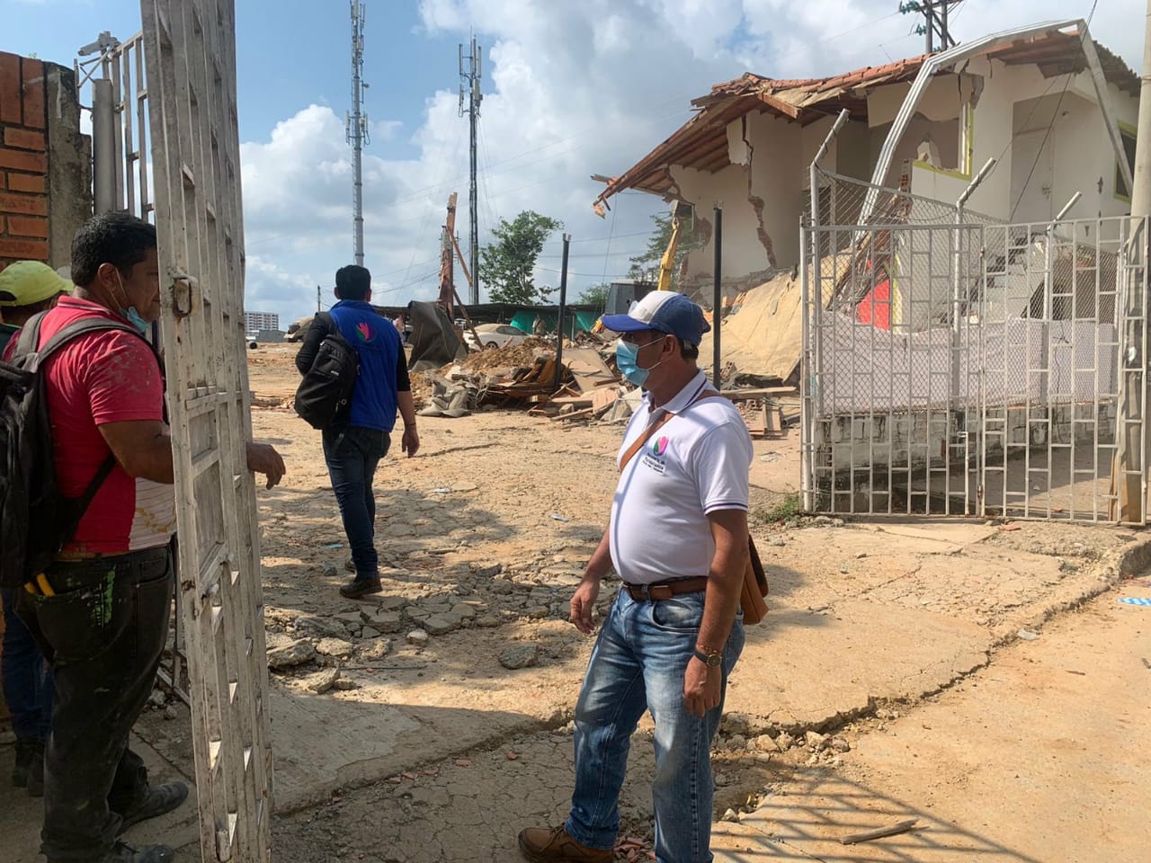 Desalojo de familias en Floridablanca, Santander