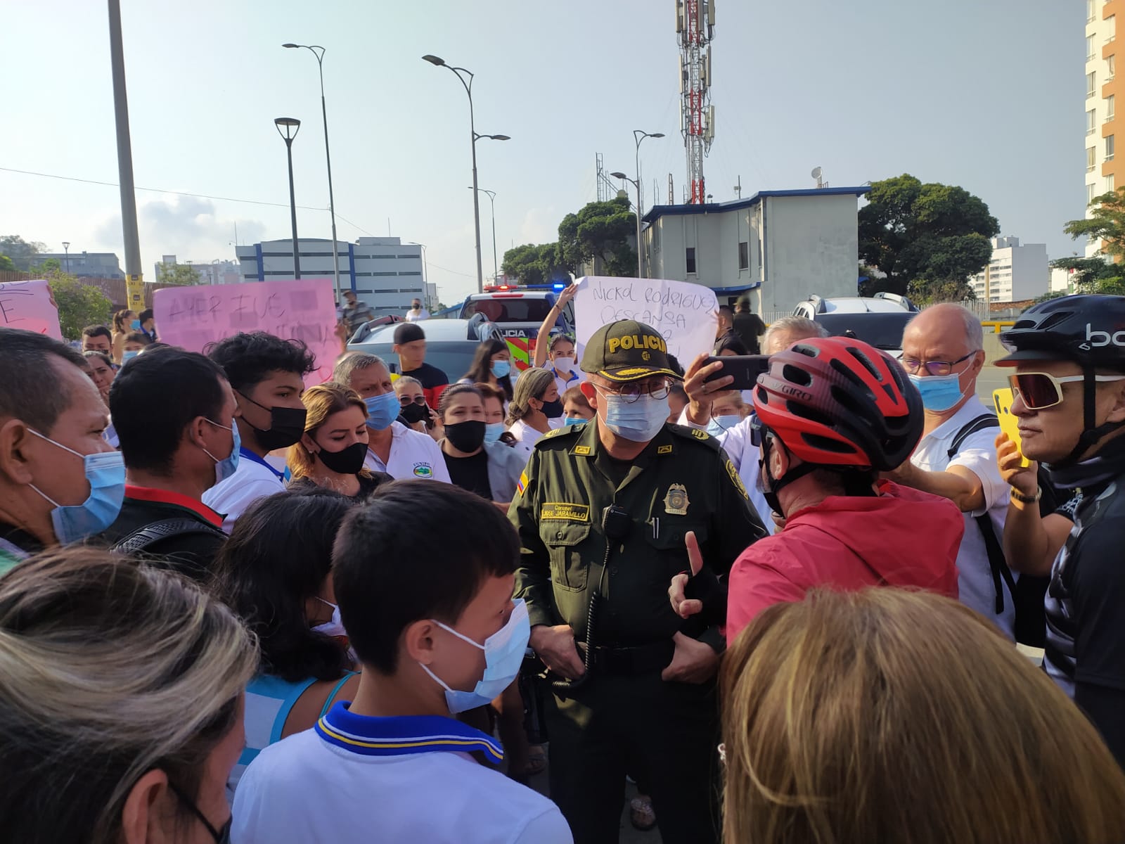 Plantón en Bucaramanga por inseguridad