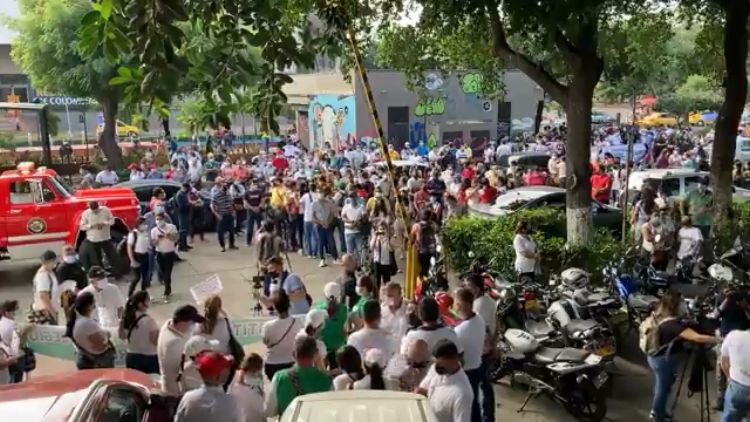Protesta de Docentes en Cúcuta