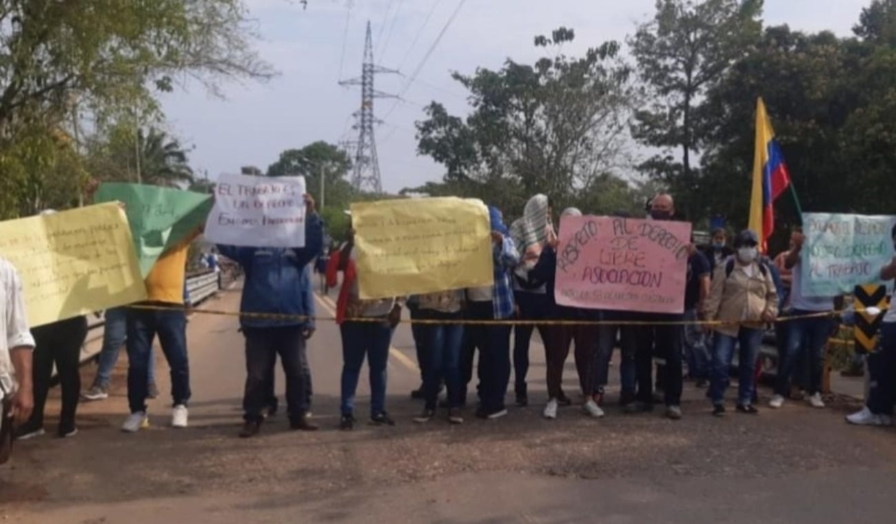 En zona rural de Barrancabermeja protestan contra Ecopetrol por no contratar mano de obra local