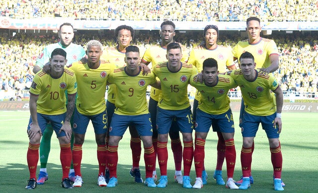 Selección Colombia en su ultimo partido en el Metropolitano