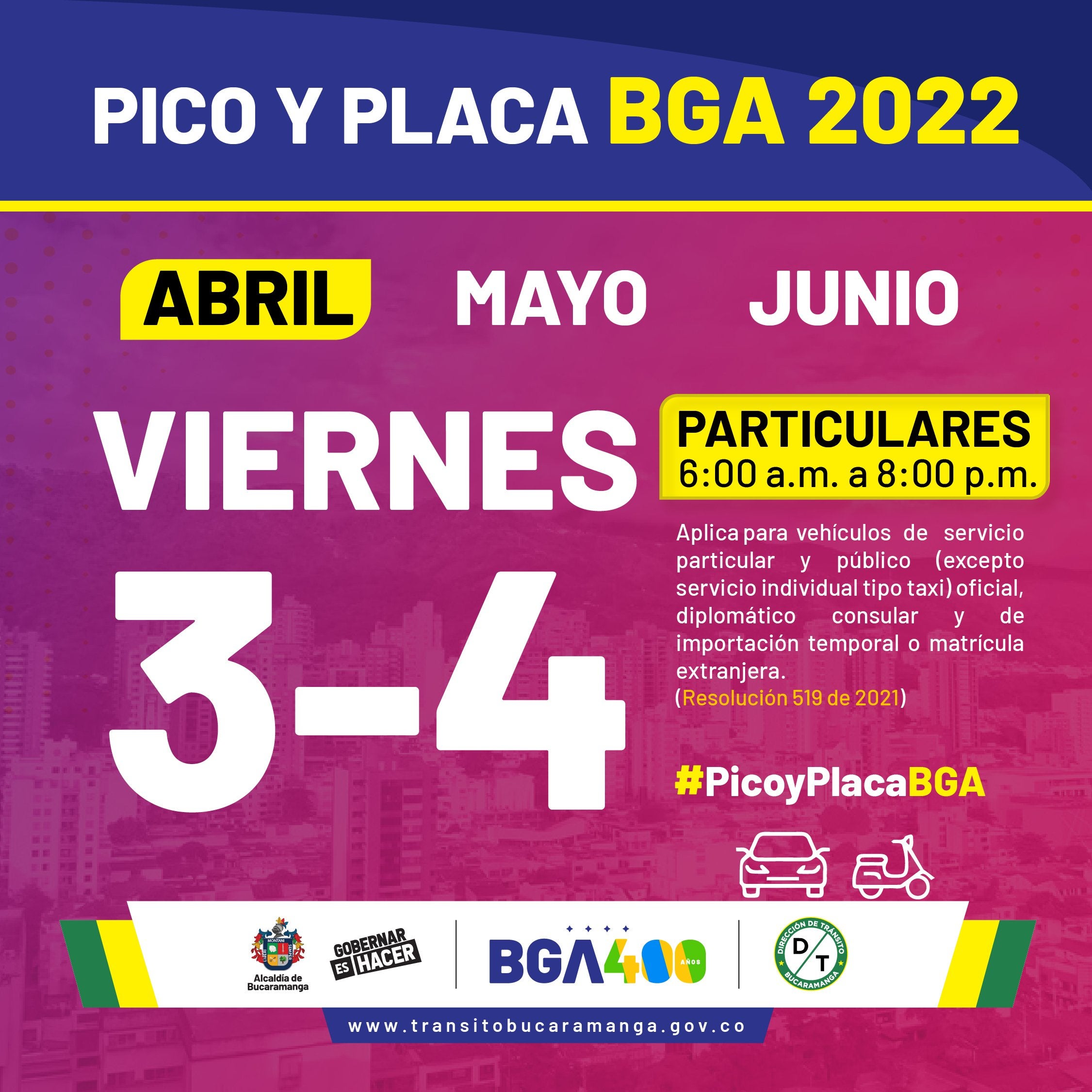 Pico y Placa en Bucaramanga