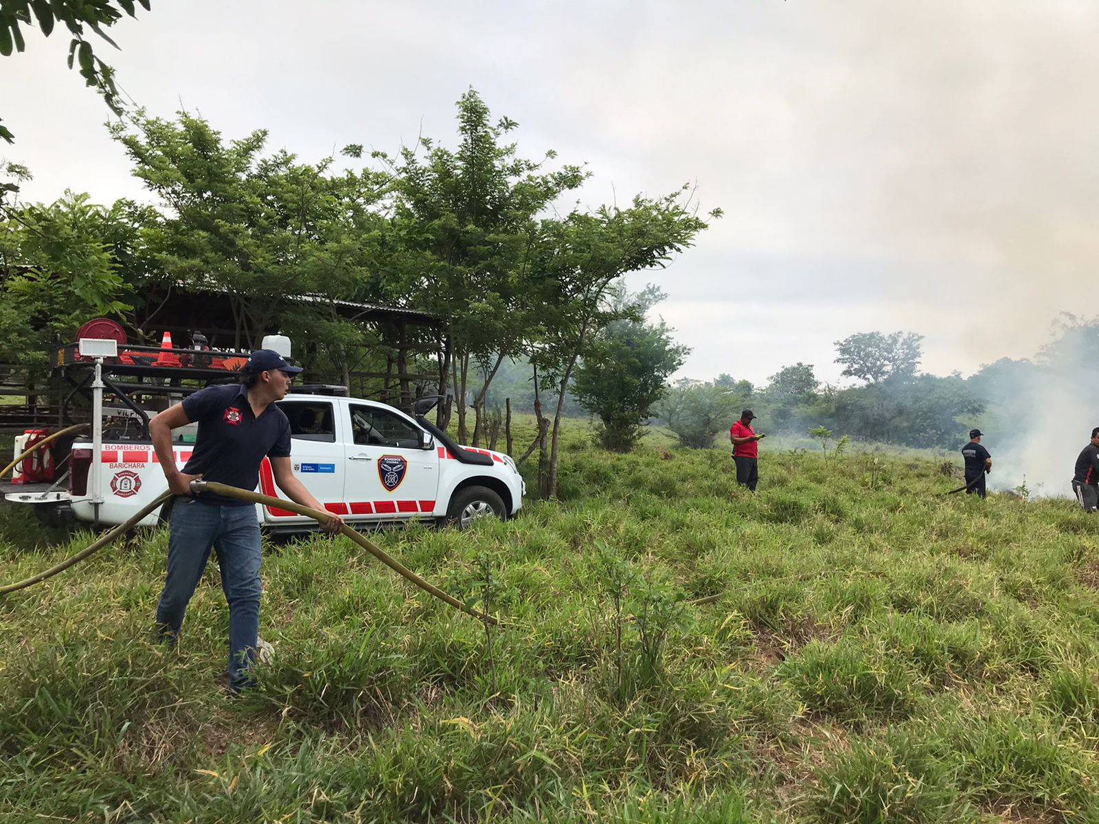Incendio forestal en Barichara, Santander