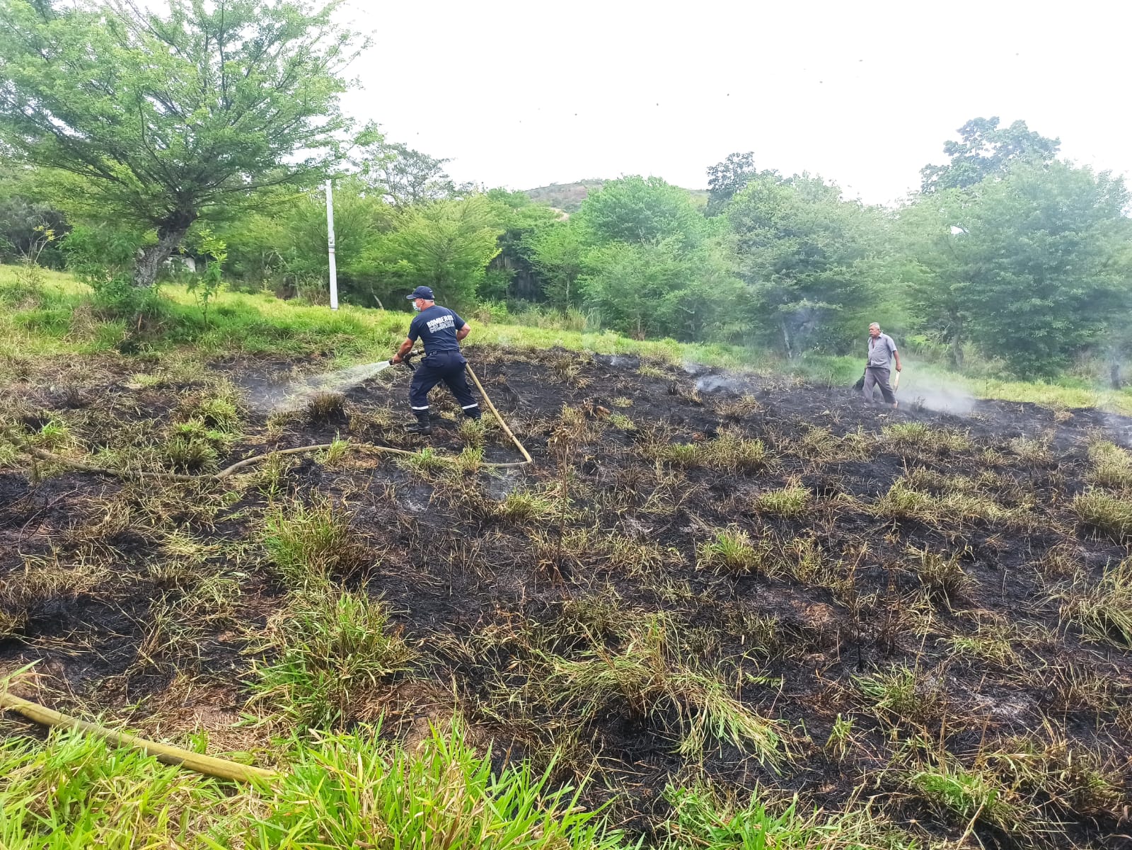 Incendio forestal en Barichara, Santander