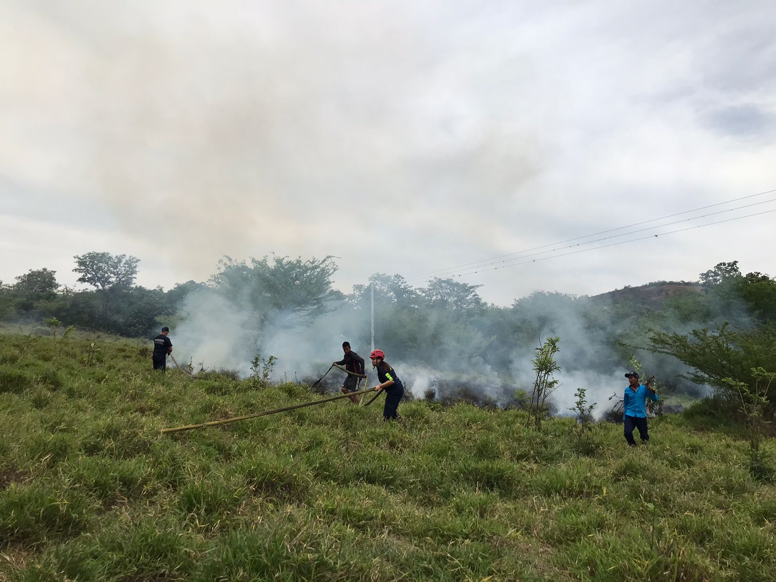 Incendio forestal en Barichara, Santander