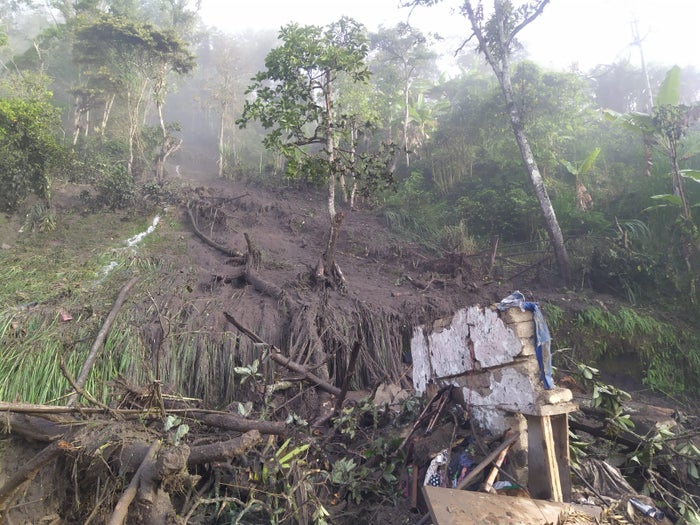 Avalancha en zona rural del municipio de Bolivar, Santander