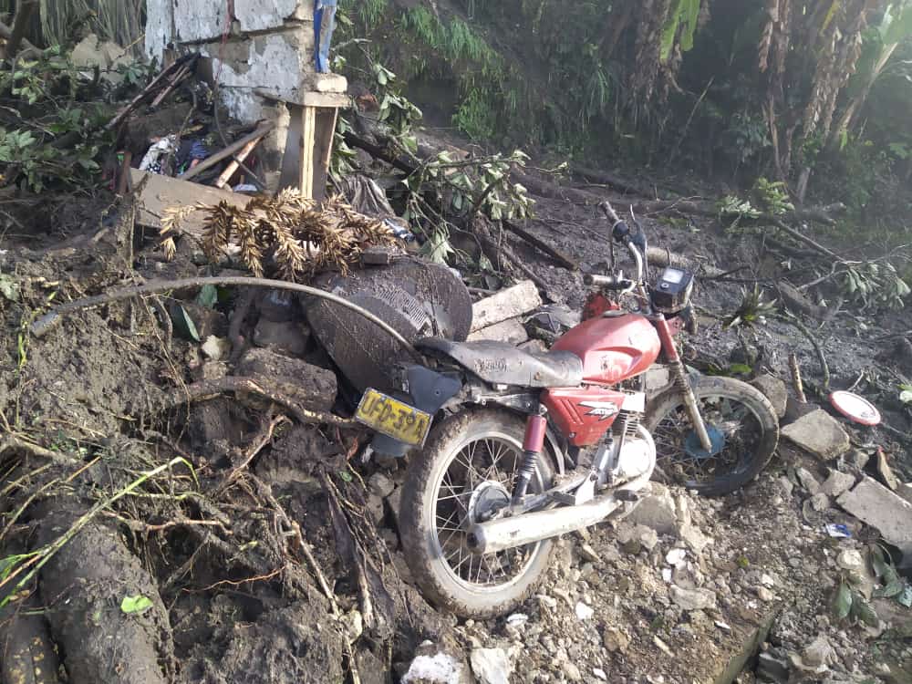 Avalancha en zona rural del municipio de Bolivar, Santander