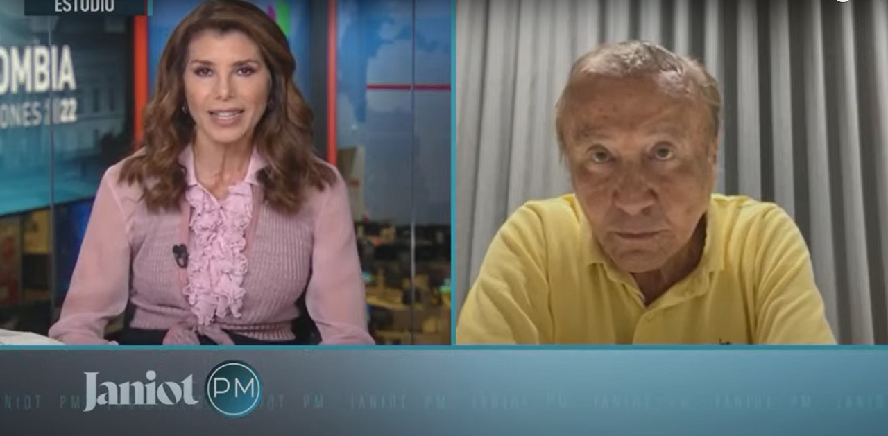 Rodolfo Hernández con Angela Patricia Janiot