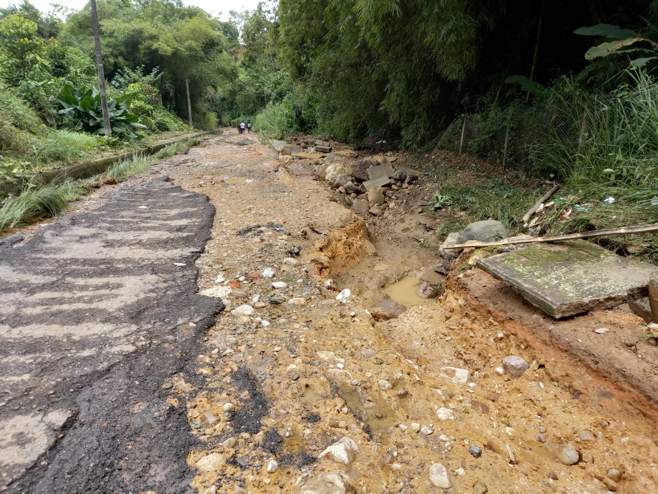 damnificados en el área metropolitana de Bucaramanga