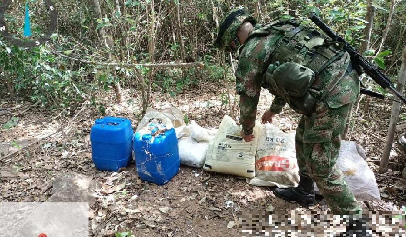 Ejército incautó insumos narcotráfico