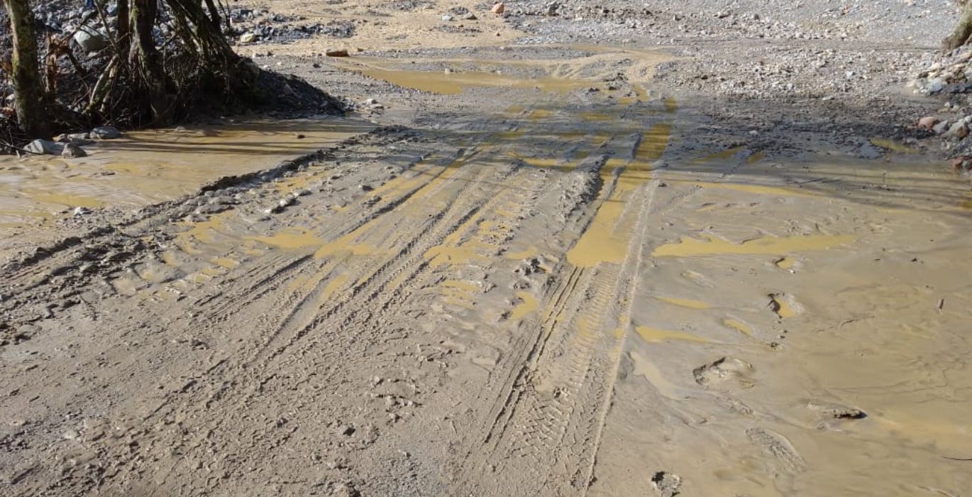 Cierre en la vía Onzaga - San Joaquín