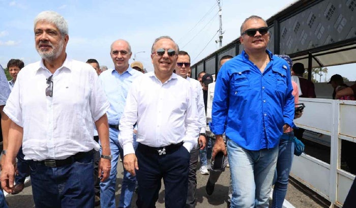 Germán Umañana y Guillermo Reyes en la frontera