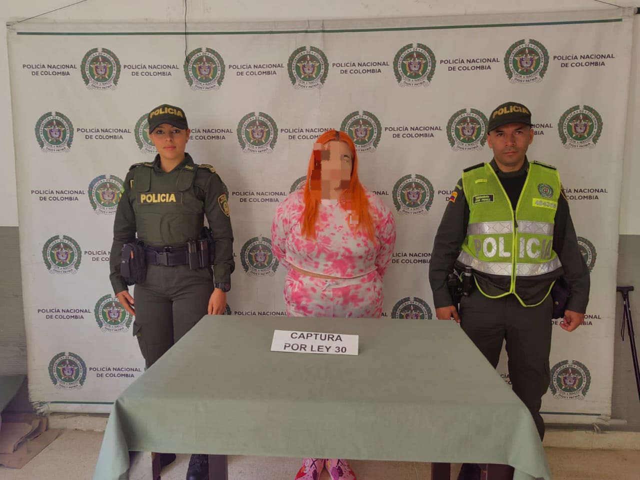 La capturada fue dejada a disposición de la autoridades competentes.