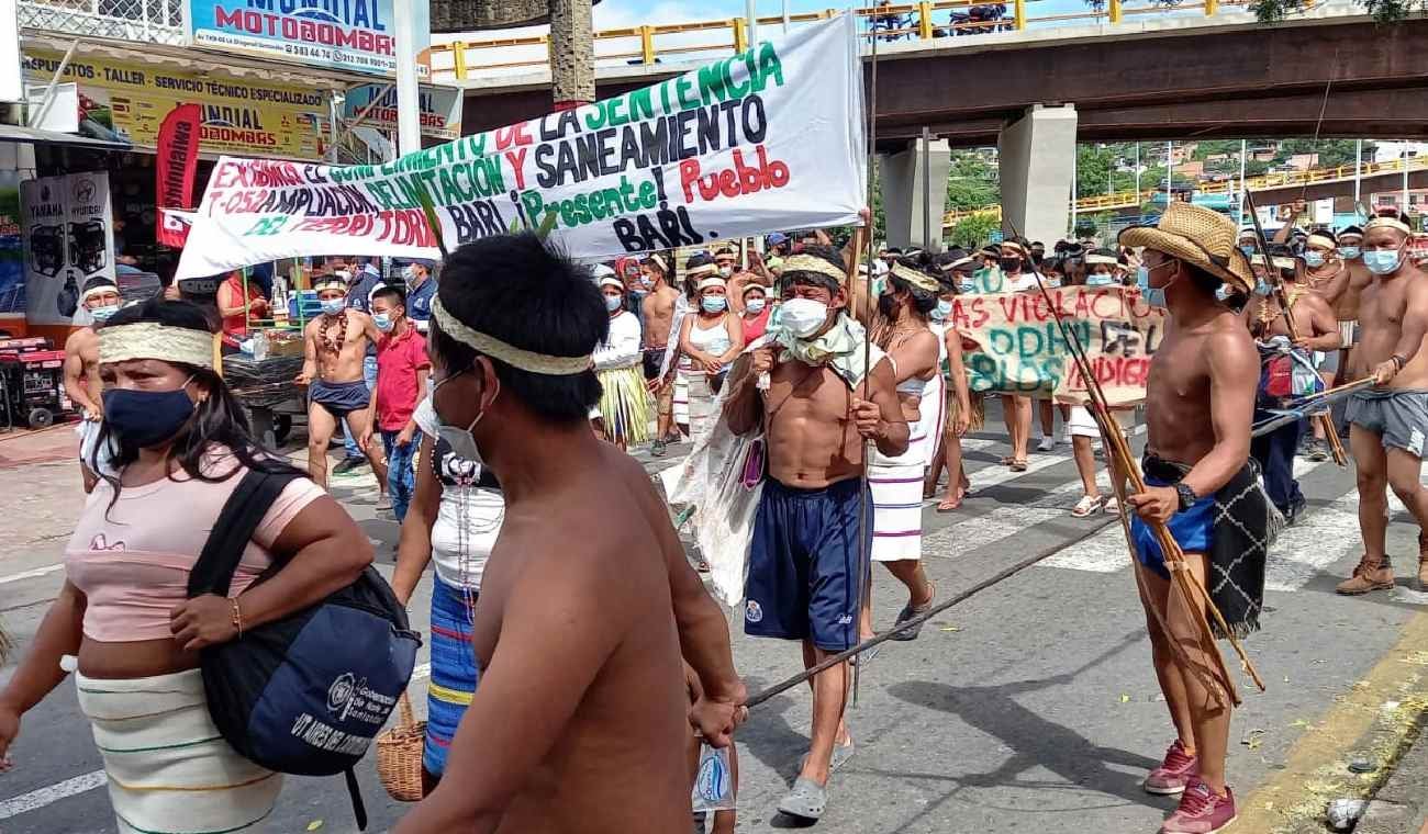 Indigenas Barí protestan en Cúcuta