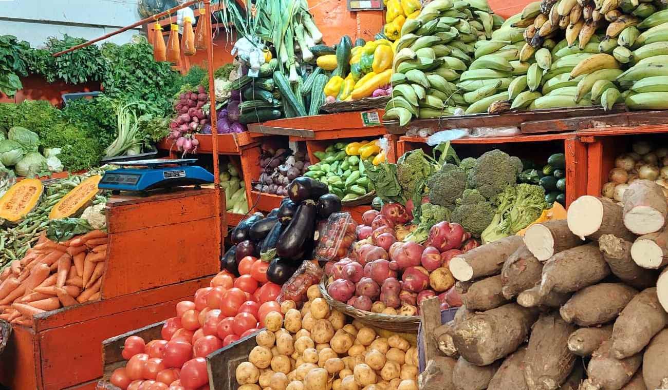Verduras en plaza de mercado