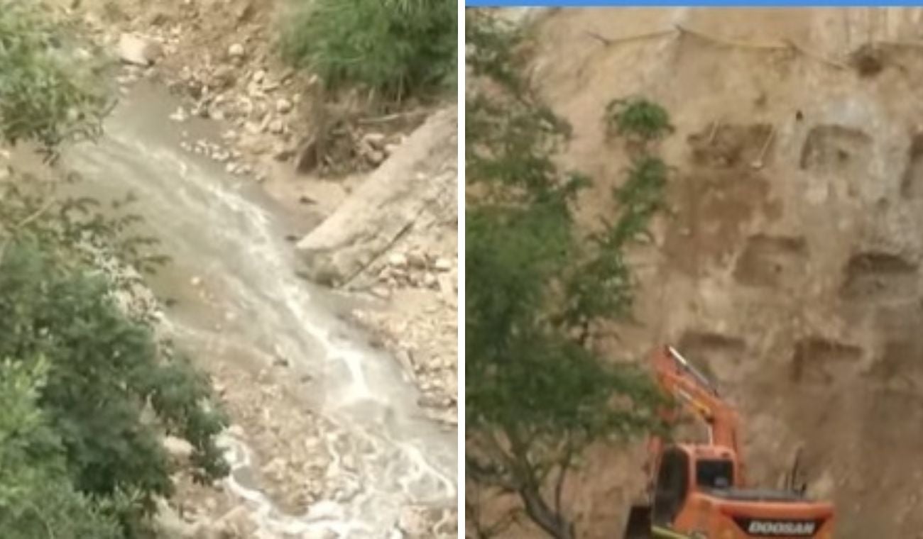 excavaciones ilegales puente La Novena Bucaramanga