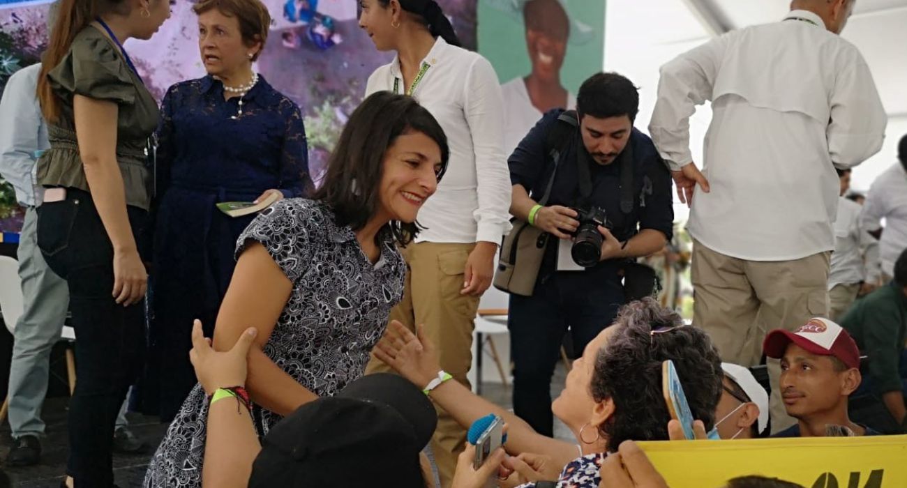 Ministra de Minas y Energía, Irene Vélez, en Barrancabermeja