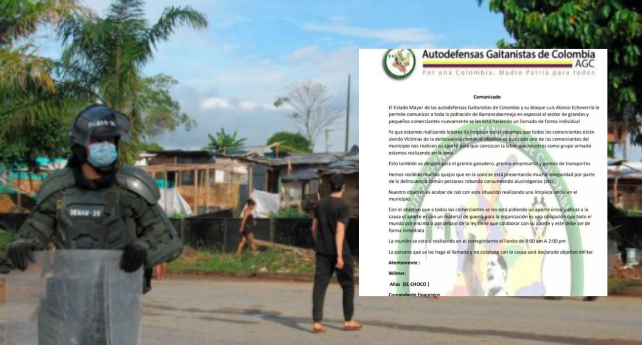 Panfleto en Barrancabermeja
