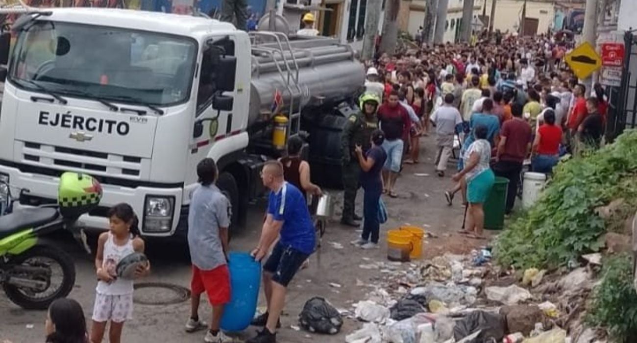Piedecuesta está sin agua por lluvias
