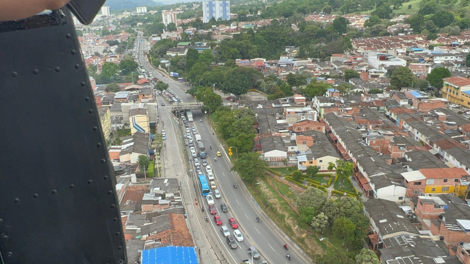 Trancón en la vía Bucaramanga - Piedecuesta