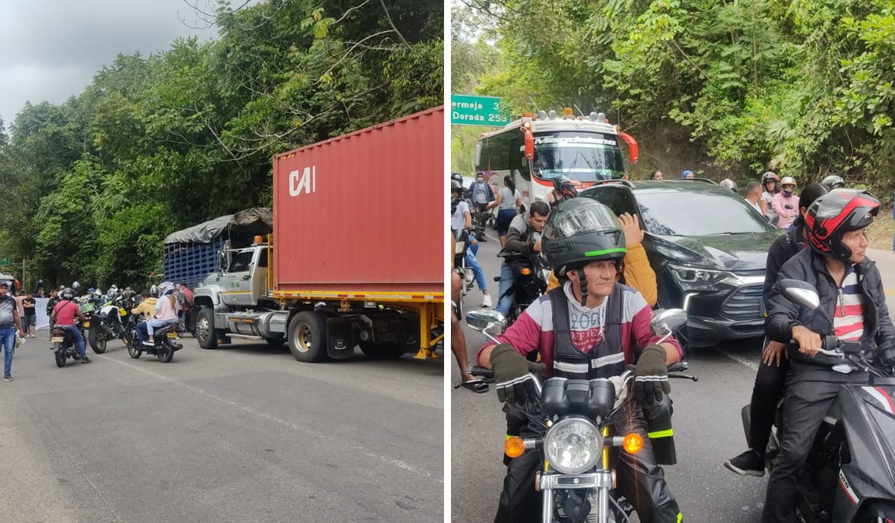 Trancón en La Lizama por protesta