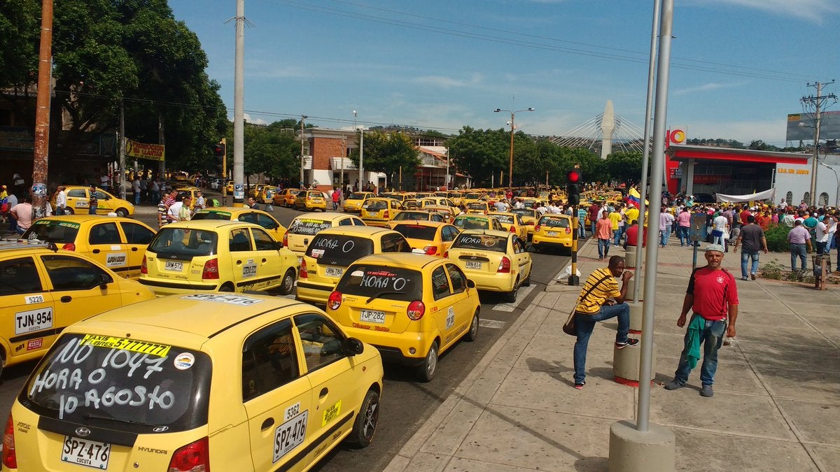 Taxistas en Cúcuta