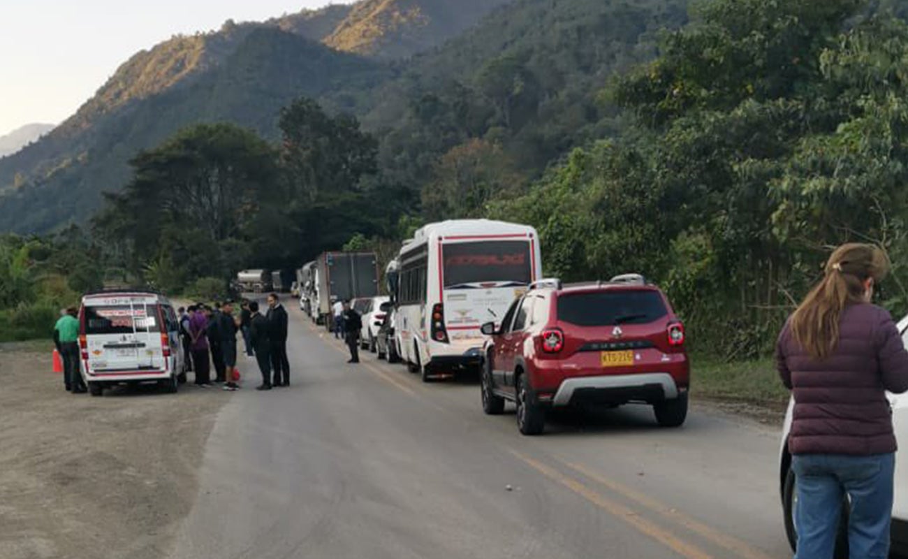 Bloqueo en la vía Cúcuta-Pamplonita