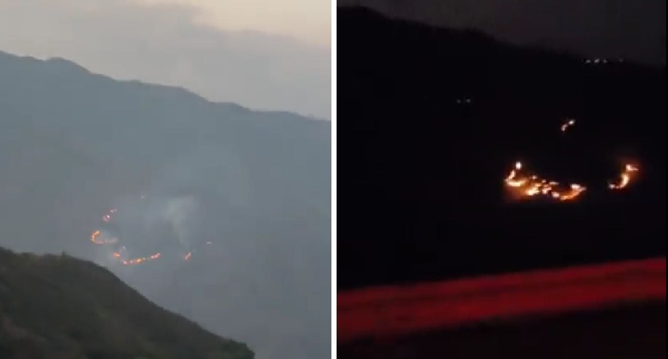 Incendio forestal en el Chicamocha