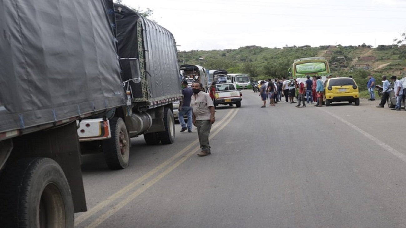 Bloqueo de vías en Norte de Santander