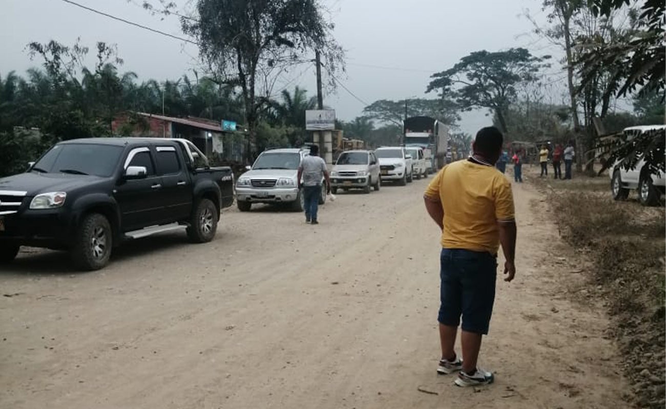 Bloqueo en la vía Cúcuta-Tibú