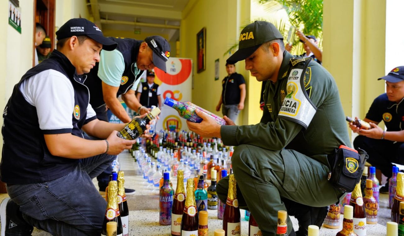 Incautación de productos ilegales en Santander