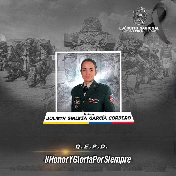 Teniente Julieth Girleza García