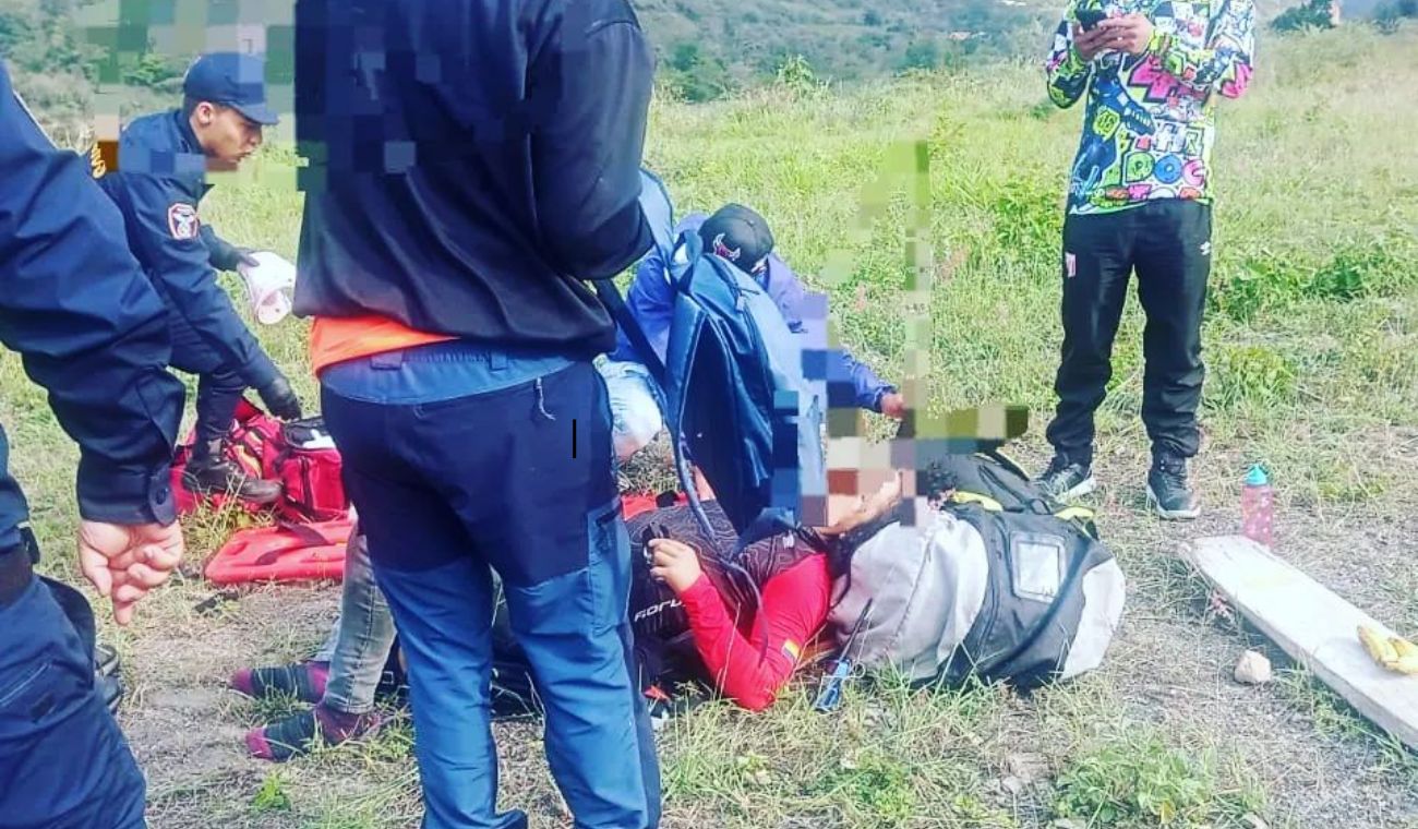 Parapentista se accidentó en Santander