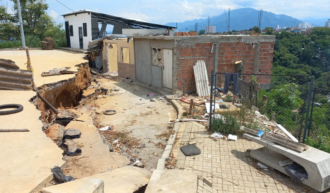 Grieta en barrio La Feria, Bucaramanga