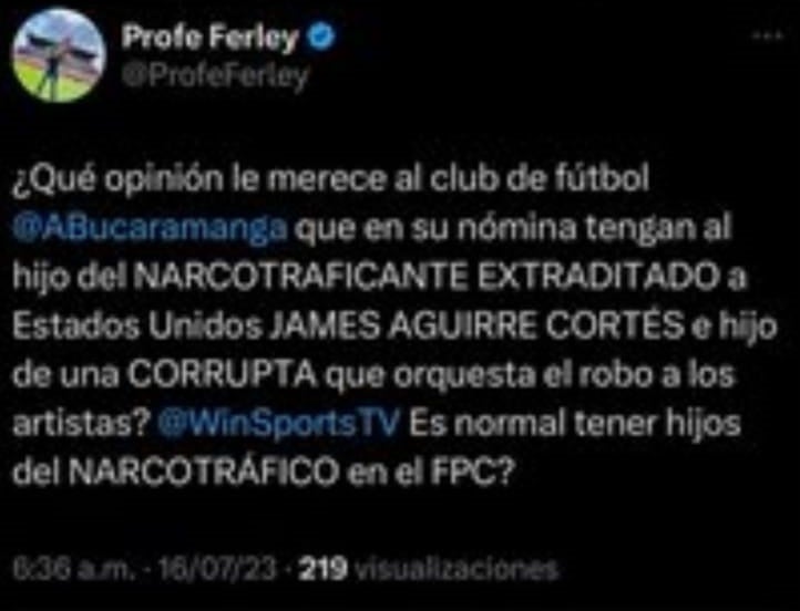 Twitter Ferley Sierra