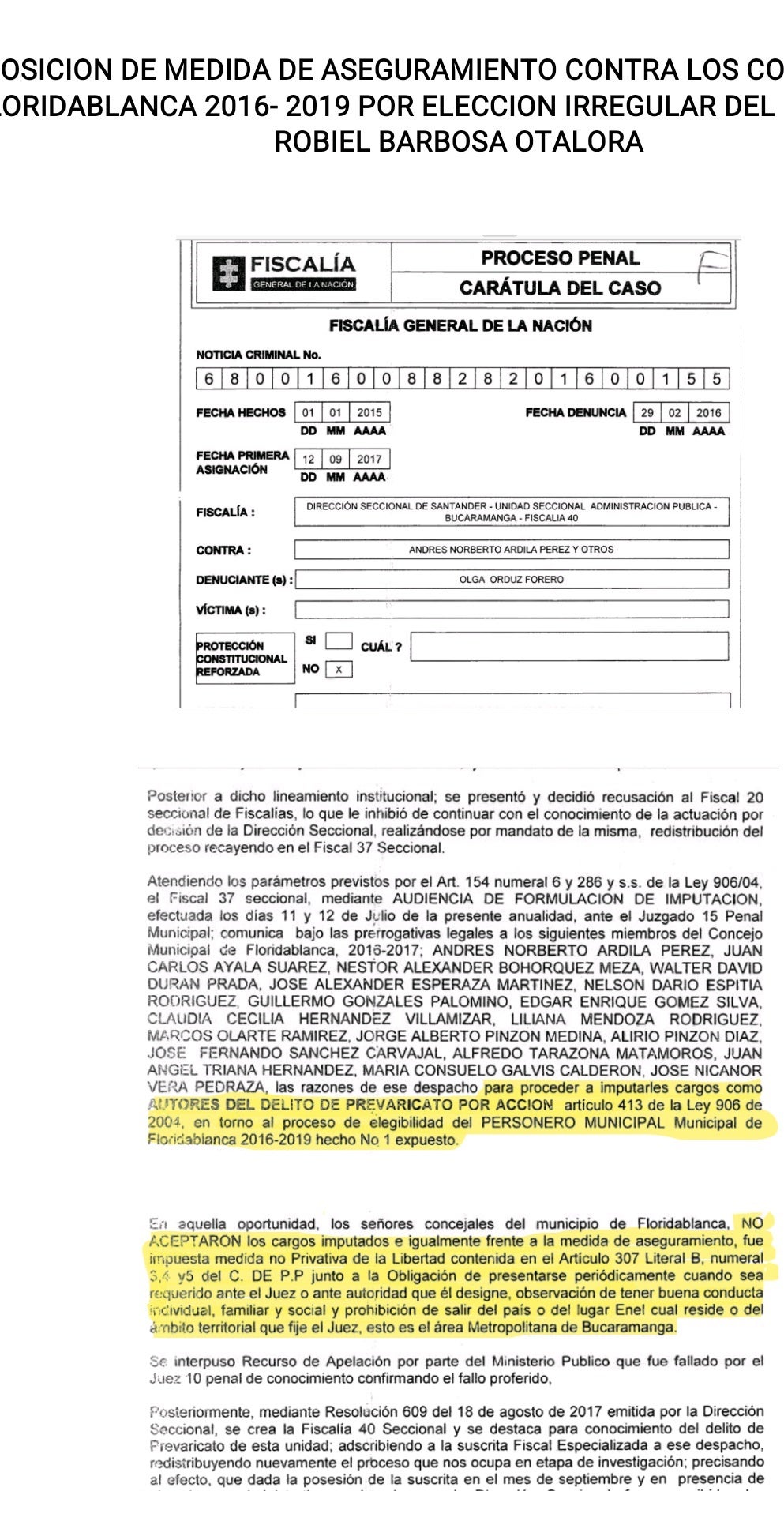 Los concejales habrían cometido irregularidades en la elección del Personero.