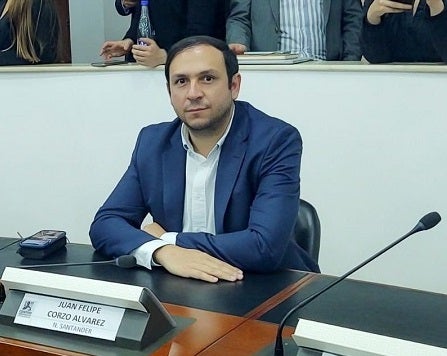 El representante a la Cámara por Norte de Santander Juan Felipe Corzo