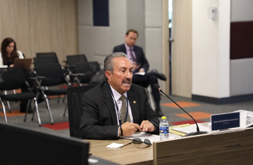 Coronel (r) Hugo Aguilar en la JEP