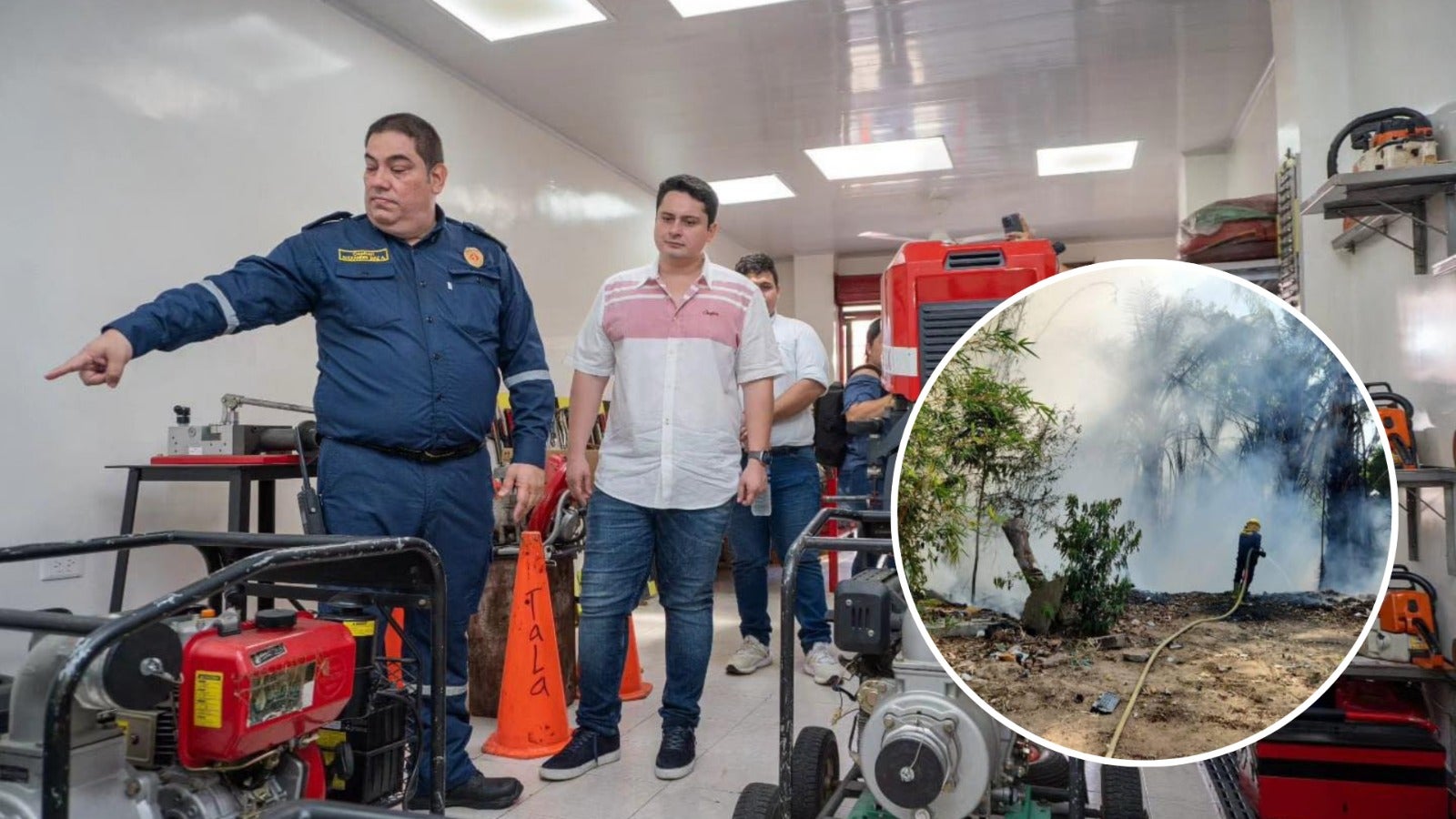 Alcalde de Barrancabermeja visita Bomberos Voluntarios