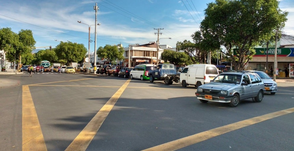 Trafico en hora pico en la ciudad de Cúcuta