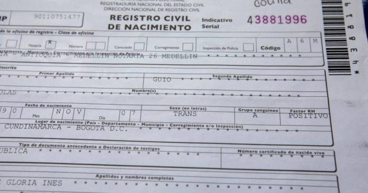 Registro civil referencia