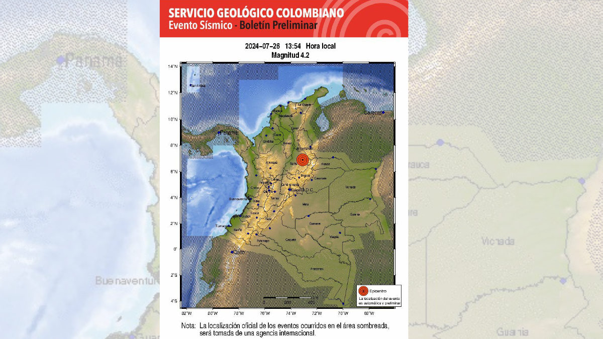 Fuerte temblor sacudió a Santander