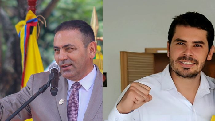 Gobernador de Santander Juvenal Díaz y senador Fabián Díaz