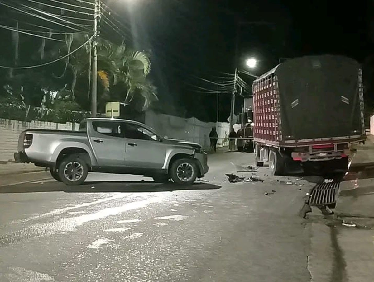 El accidente se registró frente a la Terminal de Transportes de El Socorro.