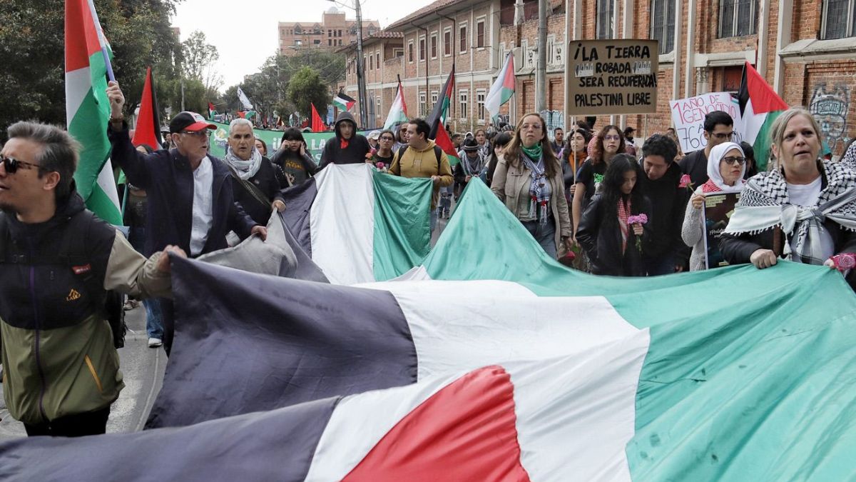 Manifestación y protesta por Palestina | Embalada de El Líbano | Bogotá | Octubre 2024