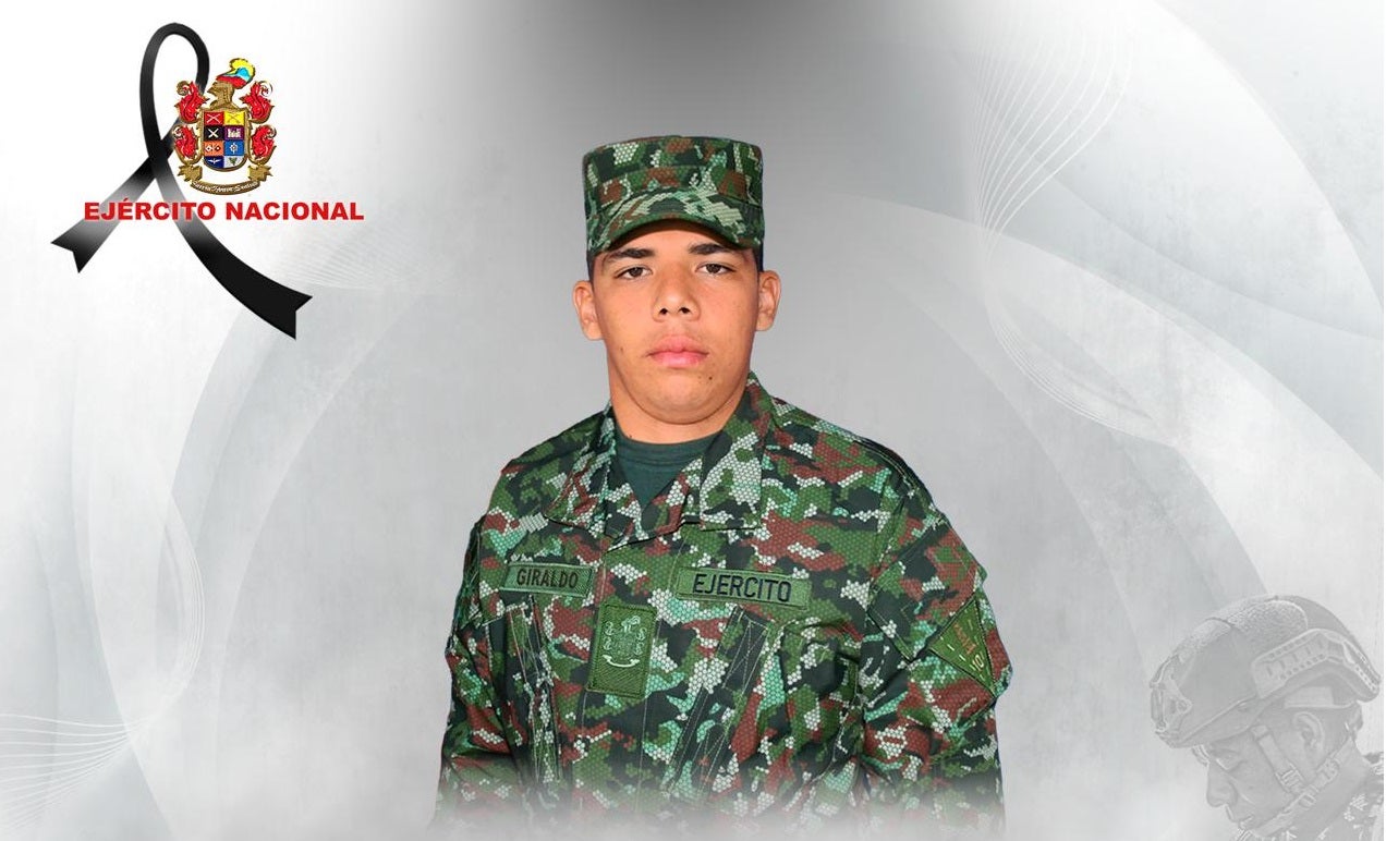 Jean Carlos Giraldo Montes militar asesinado en el Catatumbo