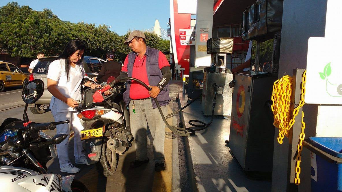 Estación de combustible en la ciudad de Cúcuta