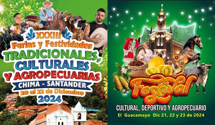 Ferias y Fiestas en Chima y El Guacamayo (Santander)