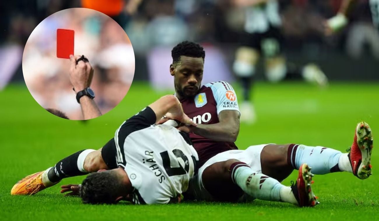 Jhon Durán fue expulsado en el partido Aston Villa vs Newcastle