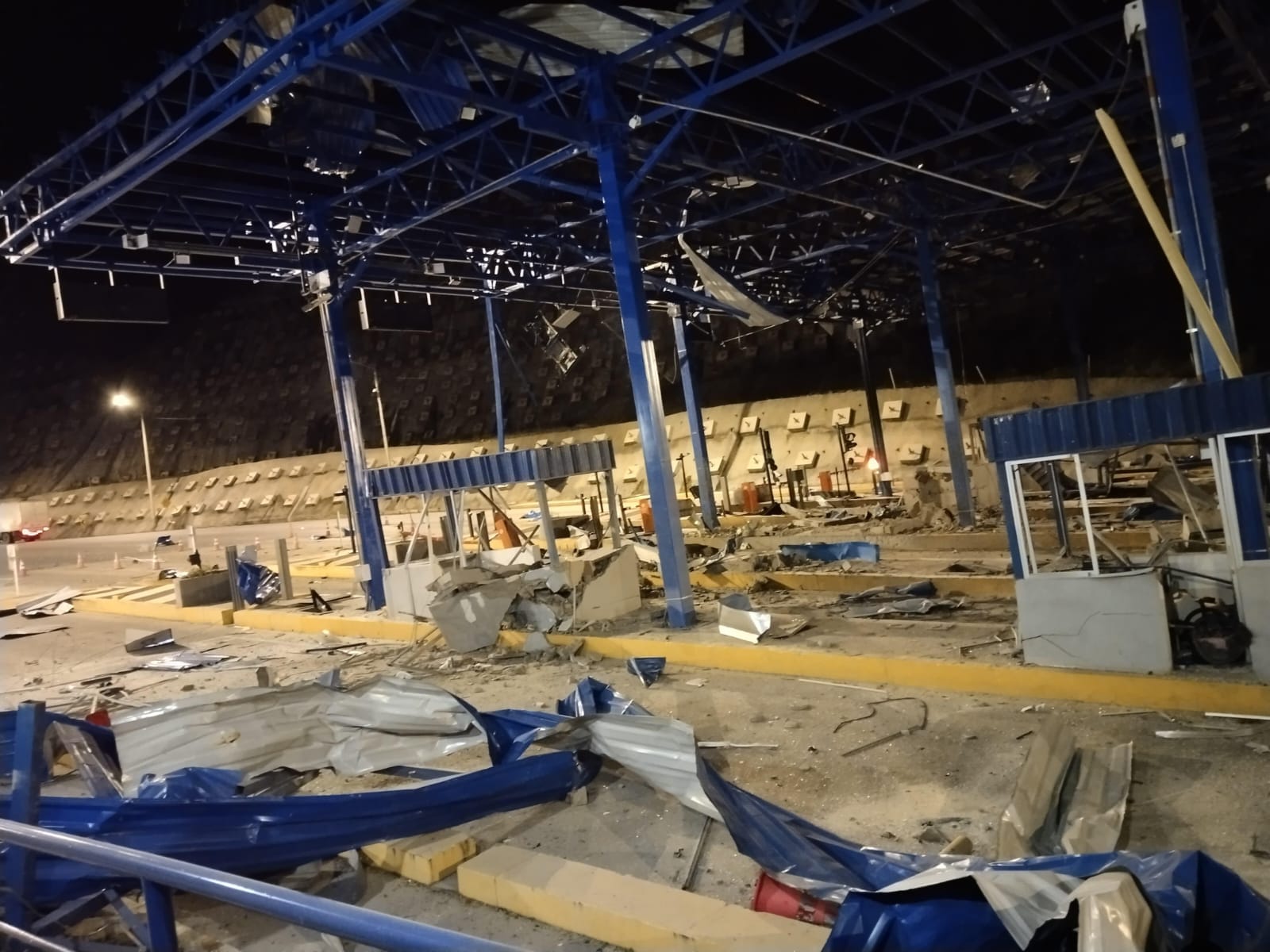 Destrucción del peaje en Pamplonita en Norte de Santander